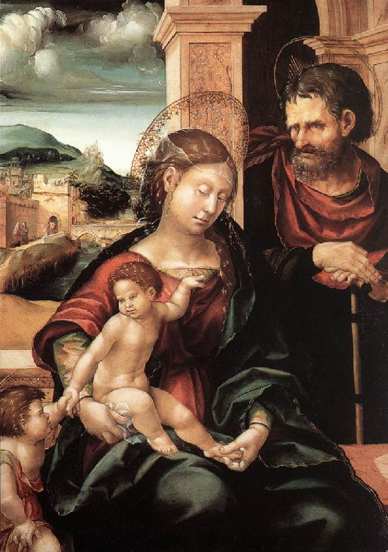 BURGKMAIR, Hans Holy Family with the Child St John ds Sweden oil painting art